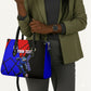 Personalized Cape Verde Soccer Shark Mascot Leather Bag Blue Sharks Football Player Dynamic Graphic