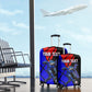 Personalized Cape Verde Soccer Shark Mascot Luggage Cover Blue Sharks Football Player Dynamic Graphic