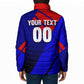Personalized Cape Verde Soccer Shark Mascot Padded Jacket Blue Sharks Football Player Dynamic Graphic