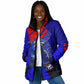 Personalized Cape Verde Soccer Shark Mascot Padded Jacket Blue Sharks Football Player Dynamic Graphic