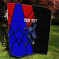 Personalized Cape Verde Soccer Shark Mascot Quilt Blue Sharks Football Player Dynamic Graphic