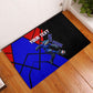 Personalized Cape Verde Soccer Shark Mascot Rubber Doormat Blue Sharks Football Player Dynamic Graphic