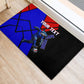 Personalized Cape Verde Soccer Shark Mascot Rubber Doormat Blue Sharks Football Player Dynamic Graphic