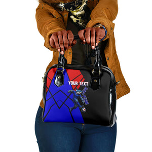 Personalized Cape Verde Soccer Shark Mascot Shoulder Handbag Blue Sharks Football Player Dynamic Graphic