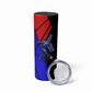 Personalized Cape Verde Soccer Shark Mascot Skinny Tumbler Blue Sharks Football Player Dynamic Graphic
