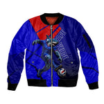 Personalized Cape Verde Soccer Shark Mascot Sleeve Zip Bomber Jacket Blue Sharks Football Player Dynamic Graphic