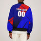 Personalized Cape Verde Soccer Shark Mascot Sleeve Zip Bomber Jacket Blue Sharks Football Player Dynamic Graphic