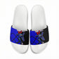 Personalized Cape Verde Soccer Shark Mascot Slide Sandals Blue Sharks Football Player Dynamic Graphic