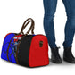Personalized Cape Verde Soccer Shark Mascot Travel Bag Blue Sharks Football Player Dynamic Graphic