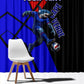 Personalized Cape Verde Soccer Shark Mascot Window Curtain Blue Sharks Football Player Dynamic Graphic