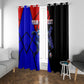 Personalized Cape Verde Soccer Shark Mascot Window Curtain Blue Sharks Football Player Dynamic Graphic