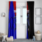 Personalized Cape Verde Soccer Shark Mascot Window Curtain Blue Sharks Football Player Dynamic Graphic