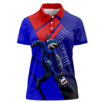 Personalized Cape Verde Soccer Shark Mascot Women Polo Shirt Blue Sharks Football Player Dynamic Graphic