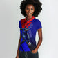 Personalized Cape Verde Soccer Shark Mascot Women Polo Shirt Blue Sharks Football Player Dynamic Graphic