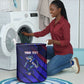Personalized Cape Verde Soccer Laundry Basket Shark Mascot Football Player Striped Pattern