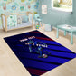 Personalized Cape Verde Soccer Area Rug Shark Mascot Football Player Striped Pattern