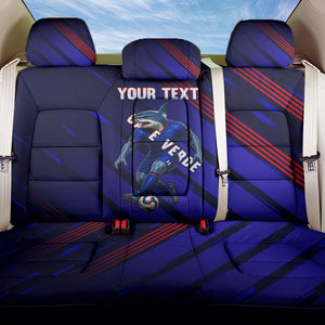 Personalized Cape Verde Soccer Back Car Seat Cover Shark Mascot Football Player Striped Pattern