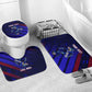 Personalized Cape Verde Soccer Bathroom Set Shark Mascot Football Player Striped Pattern