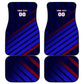 Personalized Cape Verde Soccer Car Mats Shark Mascot Football Player Striped Pattern