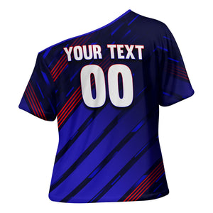 Personalized Cape Verde Soccer Cross Shoulder Shirt Shark Mascot Football Player Striped Pattern