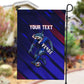 Personalized Cape Verde Soccer Garden Flag Shark Mascot Football Player Striped Pattern
