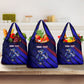 Personalized Cape Verde Soccer Grocery Bag Shark Mascot Football Player Striped Pattern