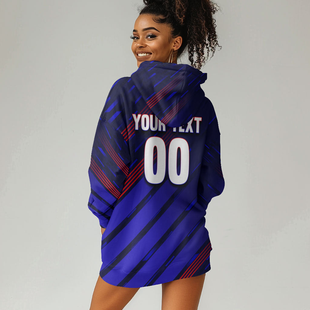 Personalized Cape Verde Soccer Hoodie Dress Shark Mascot Football Player Striped Pattern