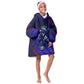 Personalized Cape Verde Soccer Kid Wearable Blanket Hoodie Shark Mascot Football Player Striped Pattern