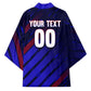 Personalized Cape Verde Soccer Kimono Shark Mascot Football Player Striped Pattern