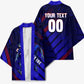 Personalized Cape Verde Soccer Kimono Shark Mascot Football Player Striped Pattern