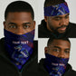 Personalized Cape Verde Soccer Neck Gaiter Shark Mascot Football Player Striped Pattern
