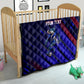Personalized Cape Verde Soccer Quilt Shark Mascot Football Player Striped Pattern
