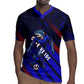 Personalized Cape Verde Soccer Rugby Jersey Shark Mascot Football Player Striped Pattern