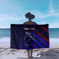 Personalized Cape Verde Soccer Sarong Shark Mascot Football Player Striped Pattern