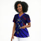Personalized Cape Verde Soccer Scrub Top Shark Mascot Football Player Striped Pattern