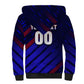 Personalized Cape Verde Soccer Sherpa Hoodie Shark Mascot Football Player Striped Pattern