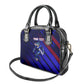 Personalized Cape Verde Soccer Shoulder Handbag Shark Mascot Football Player Striped Pattern