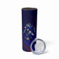 Personalized Cape Verde Soccer Skinny Tumbler Shark Mascot Football Player Striped Pattern