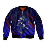 Personalized Cape Verde Soccer Sleeve Zip Bomber Jacket Shark Mascot Football Player Striped Pattern