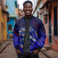 Personalized Cape Verde Soccer Sleeve Zip Bomber Jacket Shark Mascot Football Player Striped Pattern