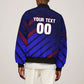 Personalized Cape Verde Soccer Sleeve Zip Bomber Jacket Shark Mascot Football Player Striped Pattern