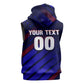 Personalized Cape Verde Soccer Sleeveless Zip Hoodie Shark Mascot Football Player Striped Pattern