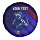 Personalized Cape Verde Soccer Spare Tire Cover Shark Mascot Football Player Striped Pattern
