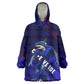 Personalized Cape Verde Soccer Wearable Blanket Hoodie Shark Mascot Football Player Striped Pattern