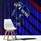 Personalized Cape Verde Soccer Window Curtain Shark Mascot Football Player Striped Pattern