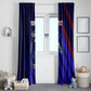 Personalized Cape Verde Soccer Window Curtain Shark Mascot Football Player Striped Pattern