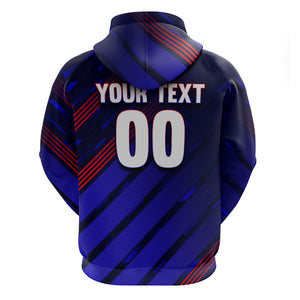 Personalized Cape Verde Soccer Zip Hoodie Shark Mascot Football Player Striped Pattern