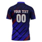 Personalized Cape Verde Soccer Zipper Polo Shirt Shark Mascot Football Player Striped Pattern