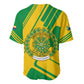 Comoros Flag Baseball Jersey - Green and Yellow Design and National Emblem
