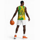 Comoros Flag Basketball Jersey - Green and Yellow Design and National Emblem - African Pride